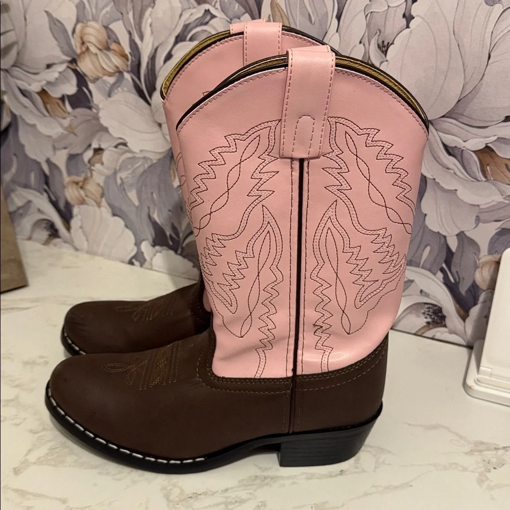 Smoky Mountain Boots Girls Youth‎ Monterey Western Brown Pink Size 3.5